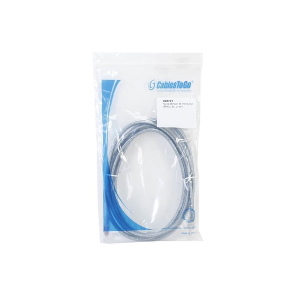 C2G High-Speed Internet Modem Cable phone cable - 6 ft - transparent blue