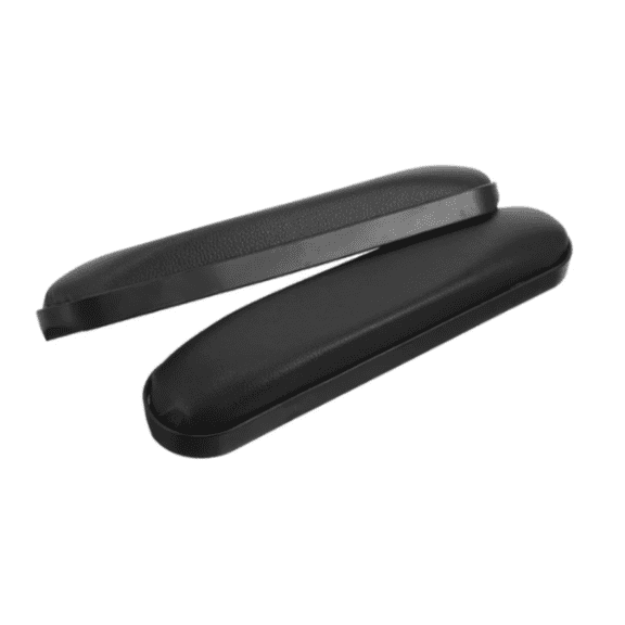 One pair Lumi Wheelchair Armrest Pads - Premium Black Memory Foam Cushions Universal Fit for Drive/Invacare/Medline Wheelchair Parts