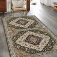 thumbnail image 3 of Rectangle Area Rug 4x6ft, Retro Traditional Turkish Floral Pattern Non-Shedding Washable Area Rug, Vintage Medieval Art Non Slip Low-Profile Rugs for Living Room, Bedroom Dining Room, 3 of 9