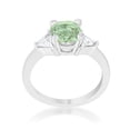 thumbnail image 3 of Shonda 1.8ct Peridot CZ Rhodium Cushion Classic Statement Ring Size 7, 3 of 4