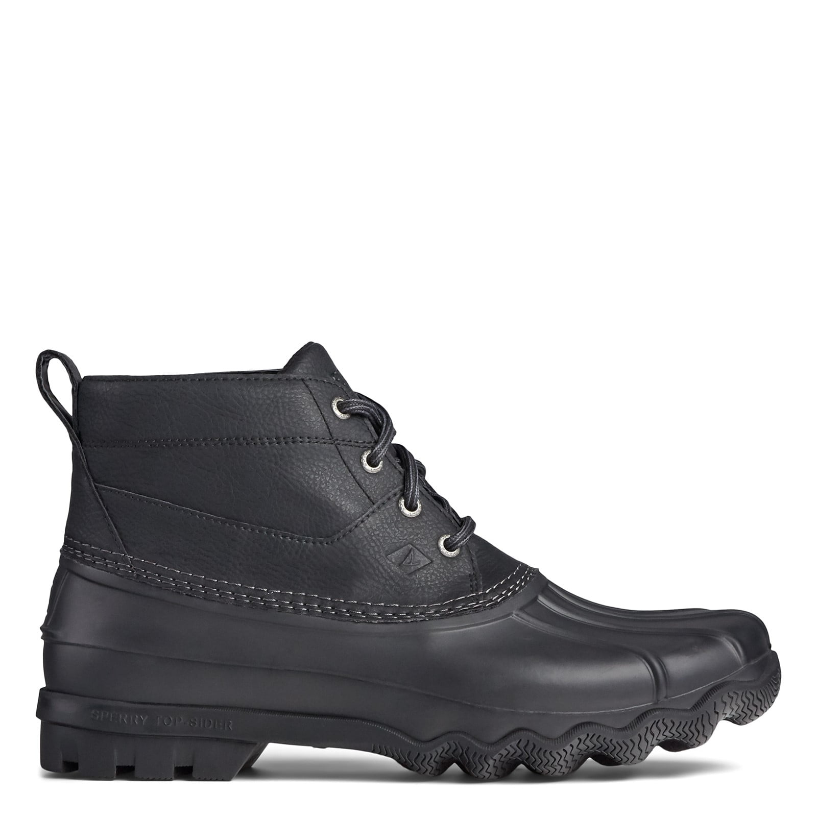 All black deals sperry boots