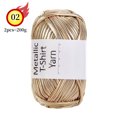 thumbnail image 1 of 200g Shiny Metallic Cloth Yarn, Hand-Knitted DIY Materials, Crochet Roving Yarn, Suitable for Making Crochet Backpacks, Cushions, Shoes, Storage Baskets, Handicrafts, Yarn Balls for Hairbands and Othe, 1 of 10