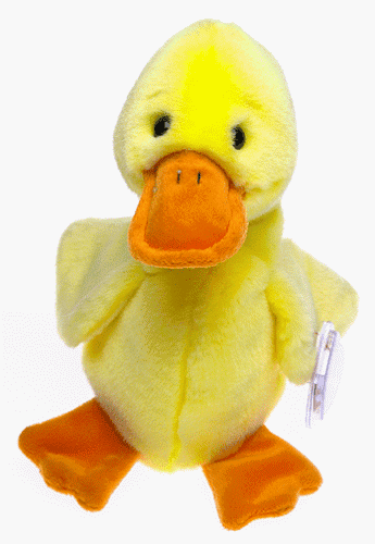 Quackers The Duck 6" Plush Toy for sale online Ty Beanie Babys 4024 