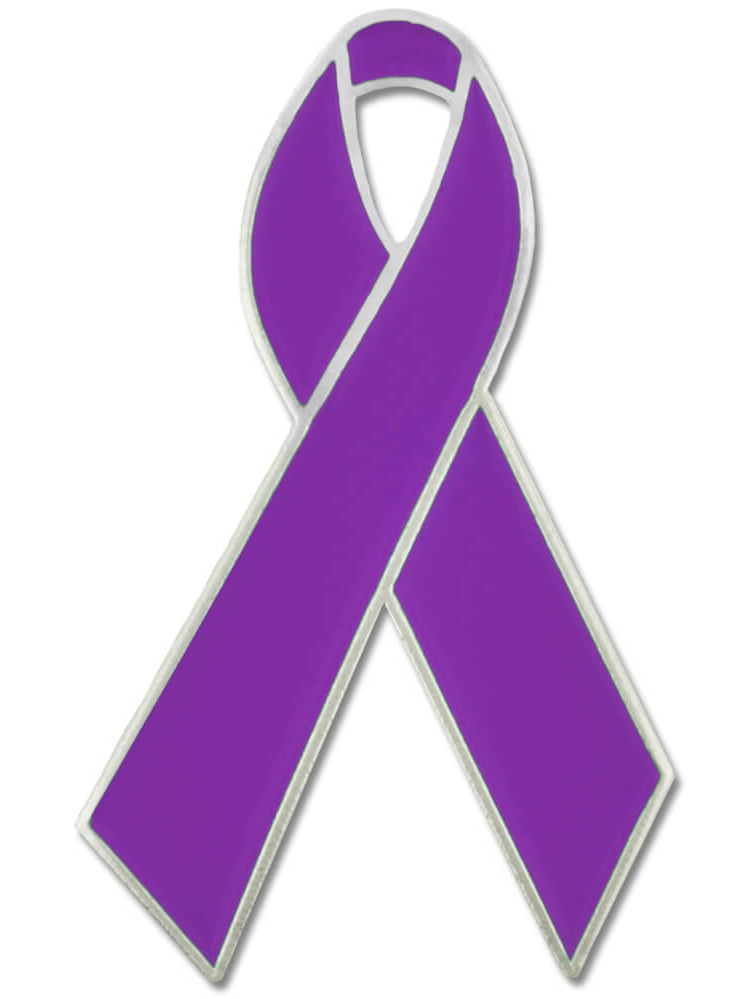 Pinmarts Purple Domestic Violence Awareness Ribbon Enamel Lapel Pin