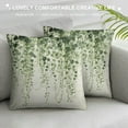 thumbnail image 3 of COMIO  Green Plants Throw Pillow Cover Green Leaf Decorative Pillowcase Square Farmhouse Country Pillow Case Cushion Covers for Home Bedroom Office Sofa Car Couch Chair Decor, 3 of 5