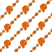 Blinkee NMFHBN12-OR Football Helmet Non Metallic Bead Necklaces, Orange - Pack of 12