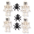 thumbnail image 1 of Accesorios LEGO: espeluznantes minifiguras de esqueletos de Halloween (paquete de 4) con arañas adicionales, 1 of 4