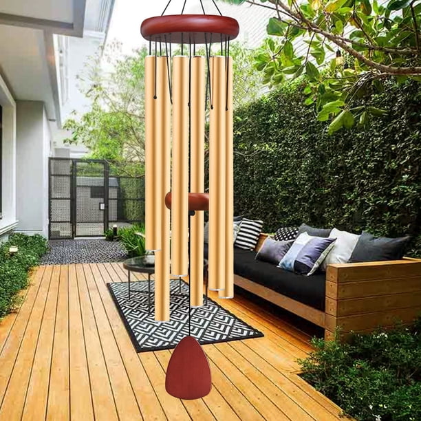 1pc Campanas * * Para Exteriores Con Campana De Cobre Y Tubos De Aleación De Aluminio, Carillón * De * Para Decoración De Jardín, Hogar O Patio