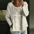 thumbnail image 2 of Holzkary 3/4 Sleeve Tops for Women Casual Flowy Printed Boho Peasant Tshirts Lightweight Fall Trendy Hiking Party Beach Blouses New Printed Loose Large Size Long Sleeved T Shirt Beige L, 2 of 5