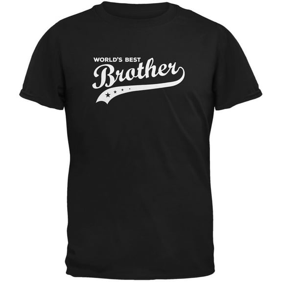 World's Best Brother Black Adult T-Shirt - X-Large