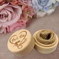 thumbnail image 2 of 1pcs Personalized Retro Ring Box Wedding Valentines Wooden Holder Jewelry Box, 2 of 9