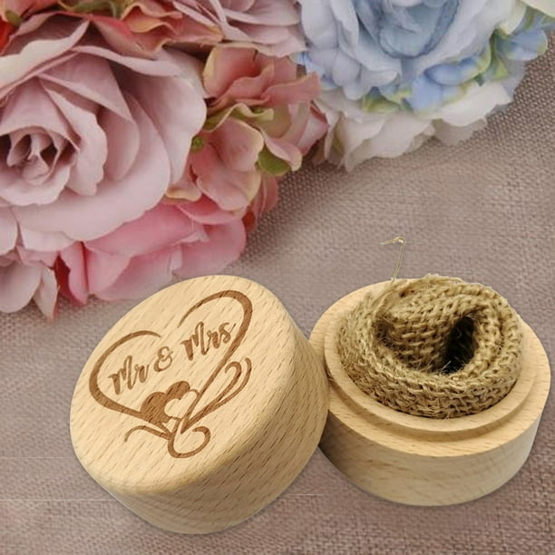 Joyeros para mujer, joyeros y organizadores. 1 caja de anillo personalizada para boda, San Valentín, joyero de madera. Joyeros.