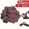 thumbnail image 1 of 50pcs 36 Grit 2'' Roll Lock Sandpaper Sanding Discs Type R Roloc Sander Abrasive, 1 of 3