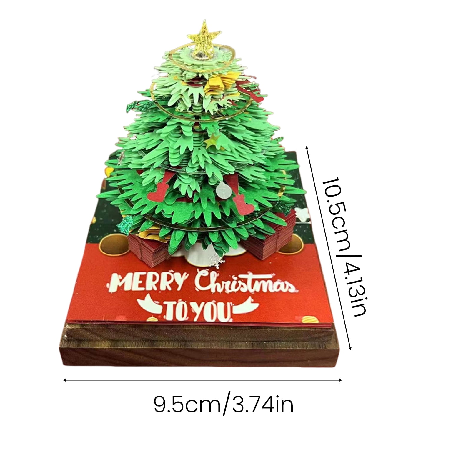 OIUR 3D Christmas Tree Calendar Memo Pad 2026 Desk Time Piece Calendar Tear Away Paper Carving Art DIY Sticky Note Desktop Decoration for Christmas New Year Gifts