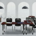 thumbnail image 2 of Regency Kee 72" x 30" Height Adjustable Mobile Classroom Table - Mahogany & 2 Andy 18-in Stack Chairs- Black, 2 of 7