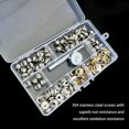thumbnail image 2 of 120 Pcs/kit Vis de Fixation en Acier Inoxydable pour Bateau en Cuivre, Boutons-Pression en Toile, Accessoires de Vis de Fixation en Cuivre avec Boîte de Rangement, 2 of 5