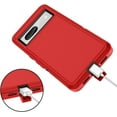 thumbnail image 6 of Designed for Google Pixel 7a Heavy Duty Case, Triple Layer Protection Shockproof Dropproof Dustproof Anti-Scratch Phone Case Cover for Google Pixel 7a,Red, 6 of 7