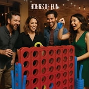 Realplay Jumbo 4-in-a-Row Connect Game – 4ft. Giant Indoor/Outdoor Yard Game with 42 Rings, Ages 6+