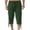 Olive Green, variant on Wyobmus Cargo Shorts for Men Relaxed Fit Lightweight 3/4 Baggy Pants Drawstring Elastic Waist Below Knee Capri Cargo Pants Olive Green