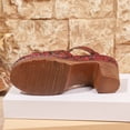 thumbnail image 6 of Bxsruta Women's Plus Size Slip-On Wedge Sandals with Snakeskin Design, Padded Comfort and Non-Slip Sole for Casual Beach Wear, 6 of 8