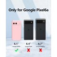 thumbnail image 6 of 3 in 1 for Google Pixel 6A Case, with 2 Pack Screen Protector, with Full Camera Cover Protection，Liquid Silicone Slim Shockproof Protective Phone Case [Microfiber Lining] (Pink)…, 6 of 12