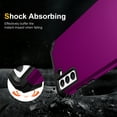 thumbnail image 7 of for Samsung Galaxy S21 FE Case, Heavy Slim Dual Layer 3 in 1 Heavy Duty Protection Hybrid Hard PC Soft Silicone Rugged Bumper Anti Slip Full-Body Protective Cases For Samsung Galaxy S21 FE,Purple, 7 of 7