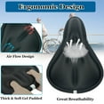 thumbnail image 2 of Camkey Bike Seat Cover, 2in1 Bike Seat Cushion & Bike Seat Rain Cover with Drawstring, Gel Padded Bike Seat Cover for Men Women Comfort, 2 of 8