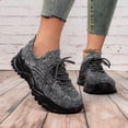 thumbnail image 2 of Rokment Women's Platform Running Tennis Shoes 2026 Spring Fall Knitted Lightweight Memory Foam Chunky Slip on Walking Trainners Basketball Bowling Sneakers Grey Size 8.5, 2 of 6