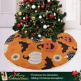 thumbnail image 6 of FMSHPON Halloween PatternBats Pumpkins Xmas Christmas Tree Skirt Stand Mat for Holiday Party Decoration Indoor Outdoor 48 inches, 6 of 6