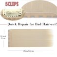 thumbnail image 4 of MY-LADY 5Clips Wavy Curly Synthetic Clips in Hair Extensions 3/4 Full Head Clips on Hairpieces for Women 26inch bleach blonde, 4 of 8