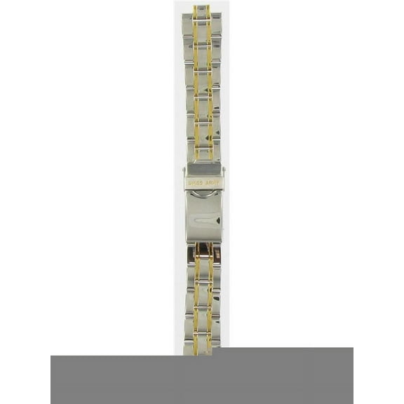 Swiss Army Watchband 16mm Two Tone Stainless Steel Metal Part#22152  Designed to fit Officer's Series-Mid Size, 24281, 24301