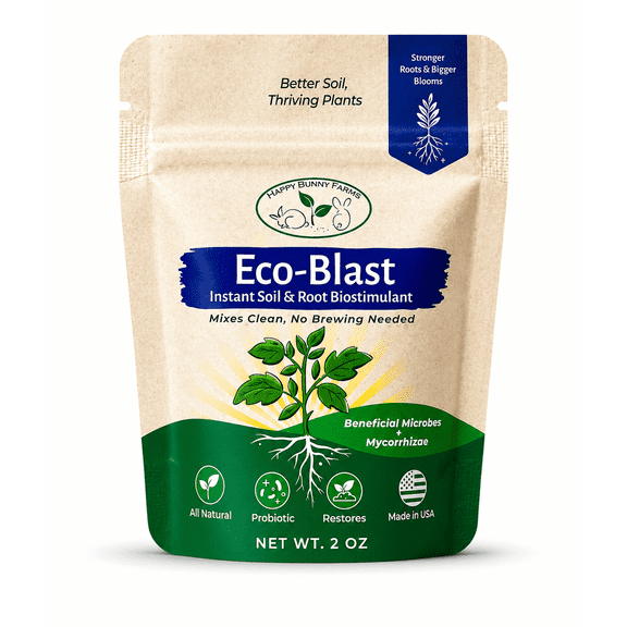 Eco-Blast™ Instant Compost Tea – Soil Microbes with Plant Probiotics, Mycorrhizae, Kelp, Yucca, Humic, Amino & Fulvic Acids.