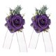 thumbnail image 1 of Uxcell 2 Pcs Pulseras Corsage de Flores Moradas Artificiales, Corsage de Muñeca para Boda Novia Novio Ceremonia Aniversario Baile Fiesta, 1 of 6