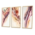 thumbnail image 3 of Designart "Redend Point Canyon - A River's Tale I" Abstract Liquid Ink Framed Wall Art Set Of 3 - Red Modern Frame Canvas Set For Living Room Decor, 3 of 6