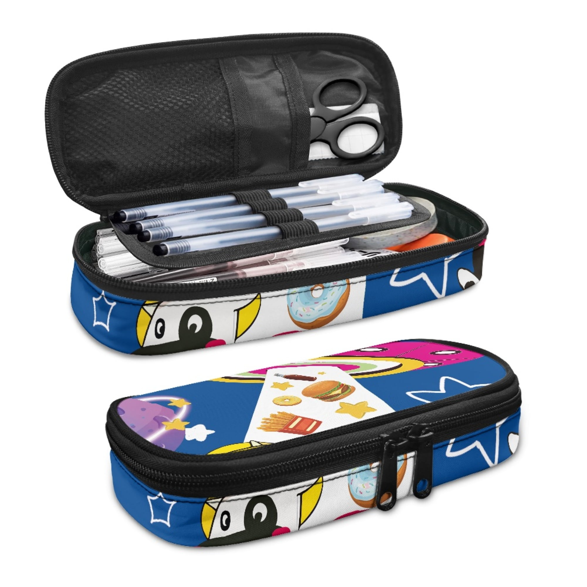 ZOCAVIA Pencil Case Cartoon Cute Print Big Capacity Pencil Pouch Box