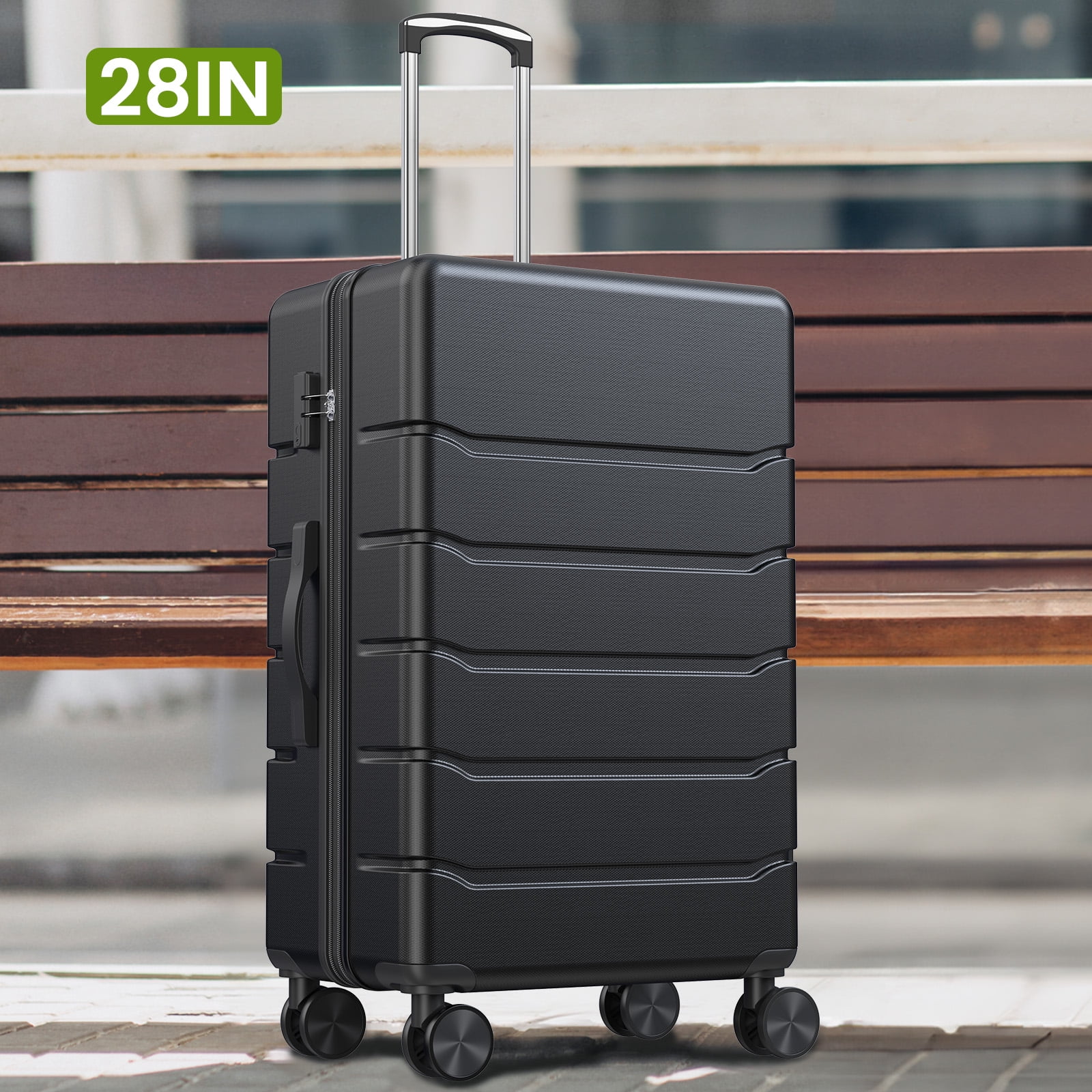 Nexuva Durable Hardside Luggage with Smooth Spinner Wheels - Lightweight, Expandable, TSA Lock, Hard Shell Roller Suitcase for Checked Luggage
