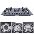 thumbnail image 5 of 30Inch Built-in 5 Burner Cooktop Stove LPG/NG Gas Hob Countertop Tempered Glass for Home,Restaurants, 5 of 19