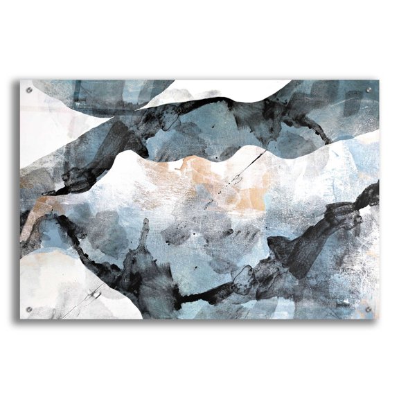 Epic Art 'Abstract River' by Christov Art, Acrylic Glass Wall Art, 36"x24"