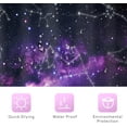 thumbnail image 6 of Galaxy Starry Shower Curtain 72Wx72H Inch Planet Space Night Star Solar System Sky Universe Purple Nebula Fantasy Cool for Unisex Bathroom Decor Fabric Polyester Waterproof with 12 Plastic Hooks, 6 of 14