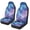 Galaxy Cloud Print, variant on Uourmeti Front Seat Protective Cover in Retro Daisy Rainbow Pattern, Set of 2 Polyester Fabric Car Seat Covers for SUVs and Vans Vehicle Interior