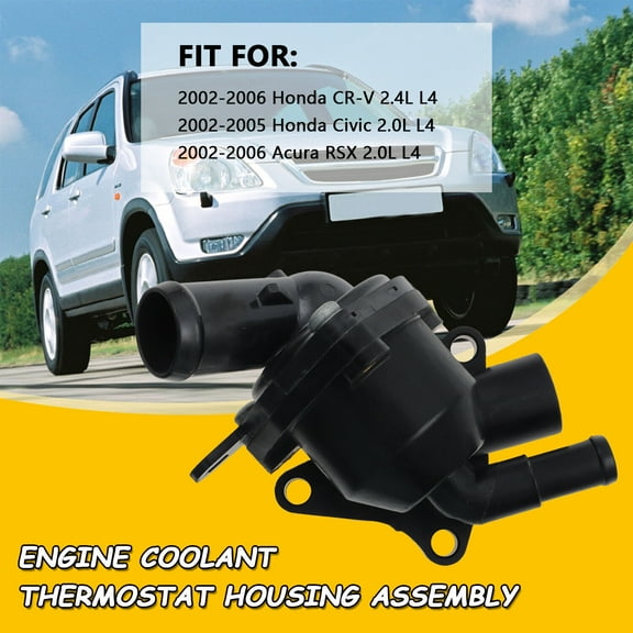 New Thermostat Assembly with Housing Fit for 2002-2006 Honda CR-V 2.4L L4