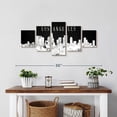 thumbnail image 2 of Elephant Stock La Skyline Bw Wall Art - Horizontal Multi Panel Canvas - Living Room Wall Decor - City Multi Panel - Black And White Decor - 29" x 12", 2 of 4
