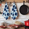thumbnail image 6 of Navy Blue Geometric Moroccan Kitchen Towels Set of 4, Abstract Art Blue Ombre Modern Absorbent Dish Towels for Kitchen, Microfiber Hand Towel, Quick Drying Tea Towel for Cleaning Dishcloths, 6 of 7