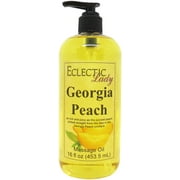 Georgia Peach Massage Oil by Eclectic Lady, 16 oz, Sweet Almond Oil and Jojoba Oil
