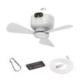 thumbnail image 2 of Ventilador de techo con luz blanca, velocidad del viento ajustable con herramienta de iluminación remota, lámpara de ventilador para el hogar,, 2 of 9