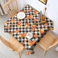 thumbnail image 2 of Fall Pumpkins Leaves Pattern Square Tablecloth,Waterproof Square Table Cover,Wipeable Spillproof Washable Table Cover for Home Kitchen Party Decor 52"x52"(132x132cm), 2 of 6