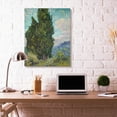thumbnail image 2 of Stupell Home Décor Tall Trees Green Blue Classical Painting Canvas Wall Art by Vincent Van Gogh, 2 of 6
