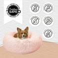 thumbnail image 6 of Best Friends by Sheri Original Calming Donut Dog and Cat Bed, Shag Faux Fur, Cotton Candy Pink, (30in x 30in) - Anxiety Relief for Pets Up to 45 lbs, 6 of 8