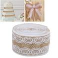 thumbnail image 4 of Craft Ribbon, Practical Burlap Lace Ribbon 5.5Yd 2.0 X 2.0In  For Wedding For Home For DIY For Party Middle Straight Lace,Small Lace,Lace On Both Sides, 4 of 8