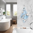 thumbnail image 6 of Winter Snowflake Penguin Pattern Bath Towel 100% Cotton Soft Thick High Absorbency Hand Face Towel Single Pack 16x28in, 6 of 7